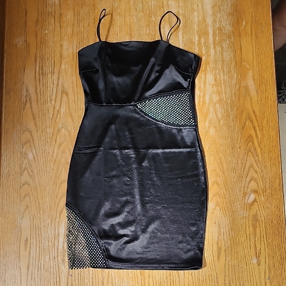 Windsor Black Mini Dress with Beaded Details